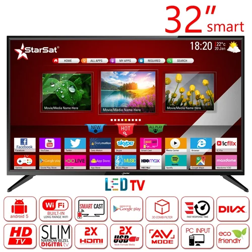تلویزیون 32 اینچ استارست مدل LEDT2 ا StarSat 32LEDT2 TV